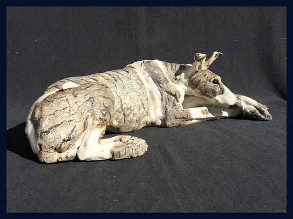 Lying Down Lurcher: Stoneware Sculpture By Elaine Peto – Utopia: The ...