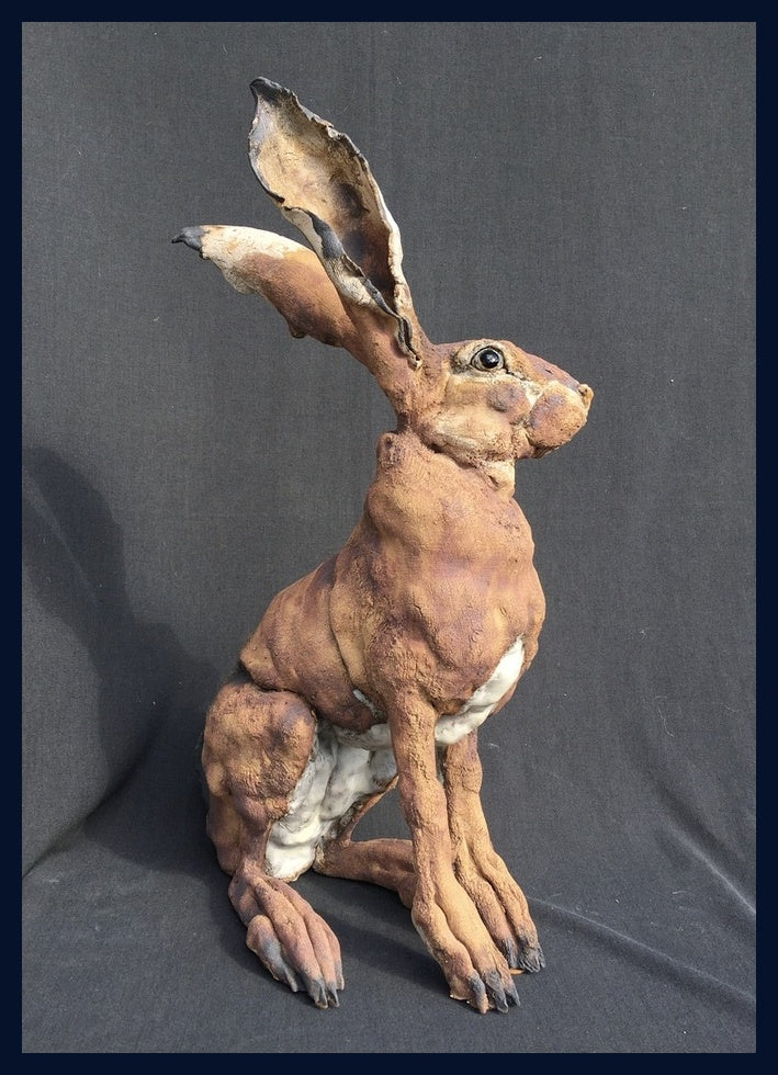 Large Sitting Hare: Stoneware Sculpture By Elaine Peto – Utopia: The ...