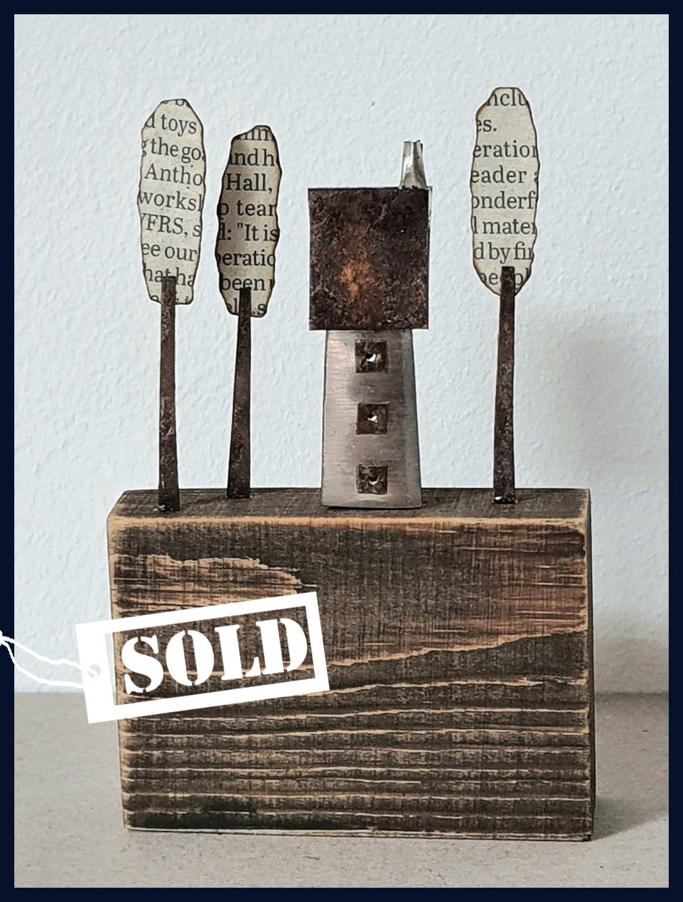 SOLD Detached and Trees Sculpture by Sarah Jane Brown