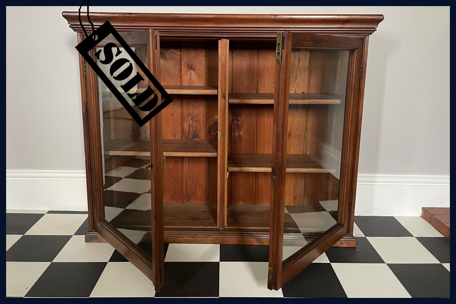 SOLD Wonderland Furniture Collection: Glazed Victorian Display Wall Cupboard