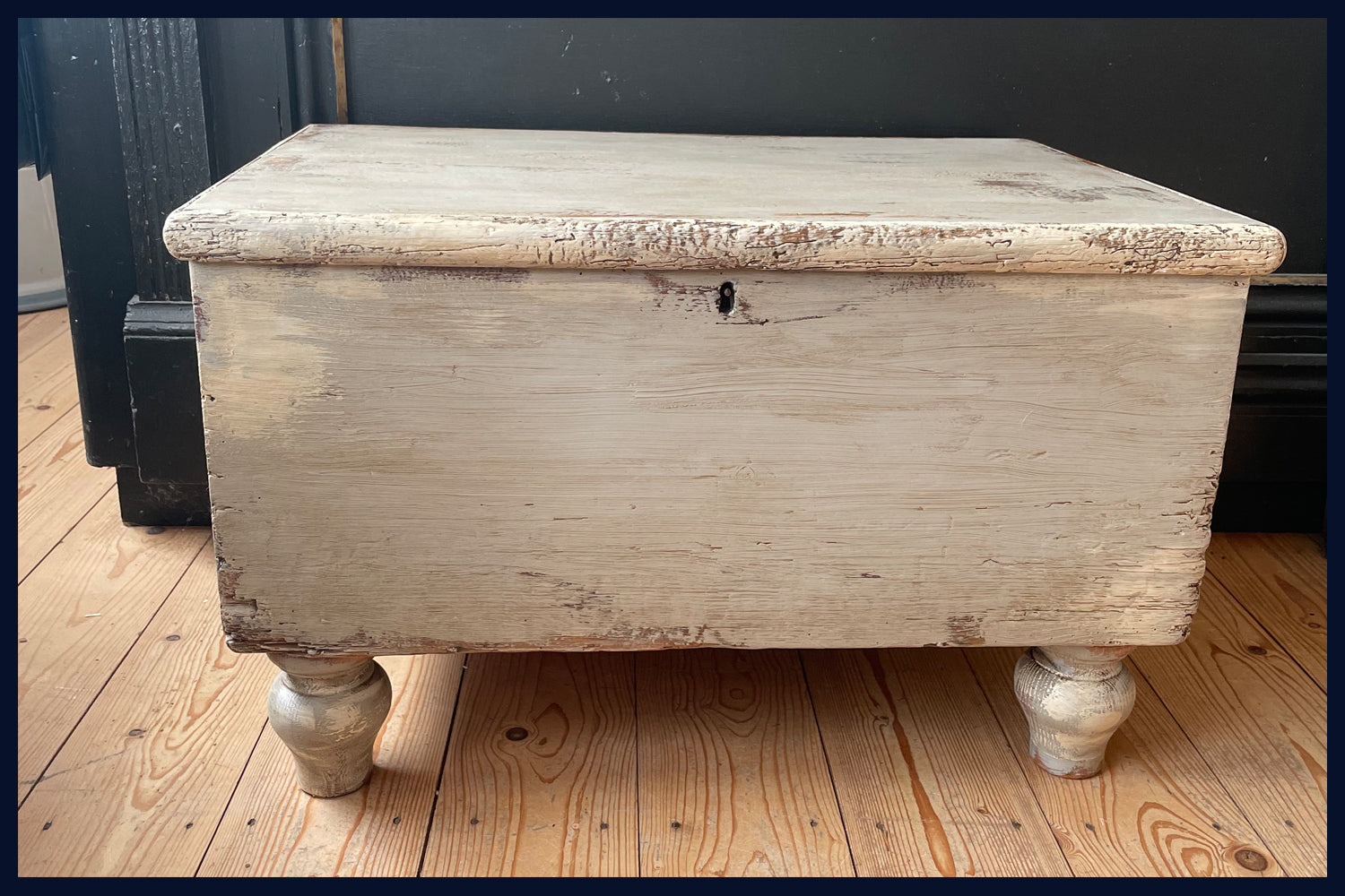 Wonderland Furniture Collection: Antique Painted Pine Wooden Box Storage Table