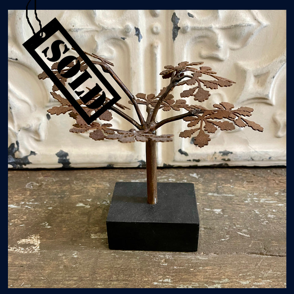 SOLD - Oak Tree: Metal & Wood Sculpture by David Mayne