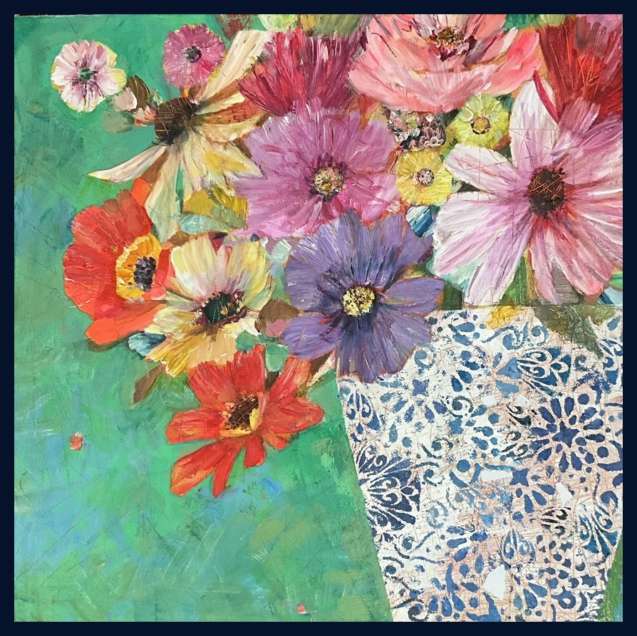 Full Bloom Exuberant Painting by Sally Anne Fitter