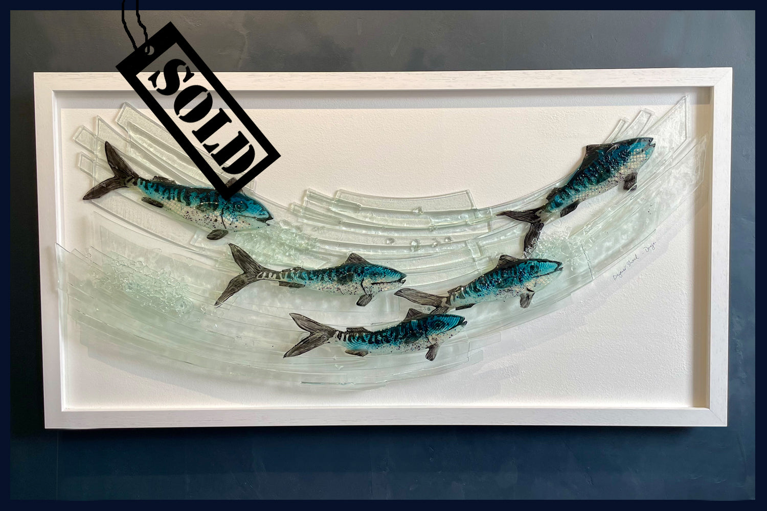 SOLD Mackerel Shoal 2: Glass Art by Dreya Bennett