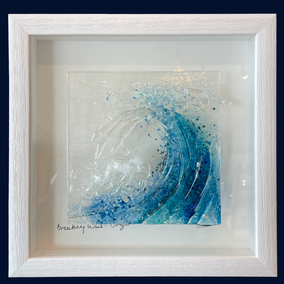 SOLD Small Breaking Wave 2: Glass Art by Dreya Bennett
