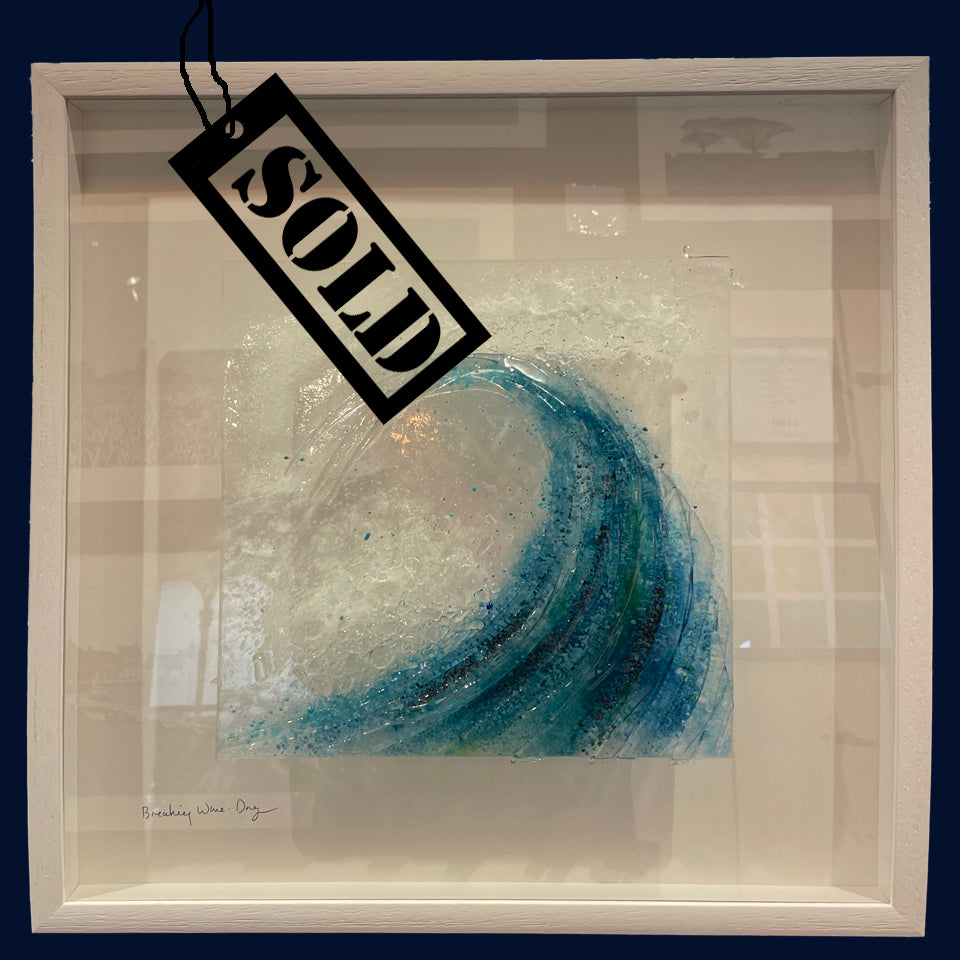 SOLD - Large Breaking Wave: Glass Art by Dreya Bennett