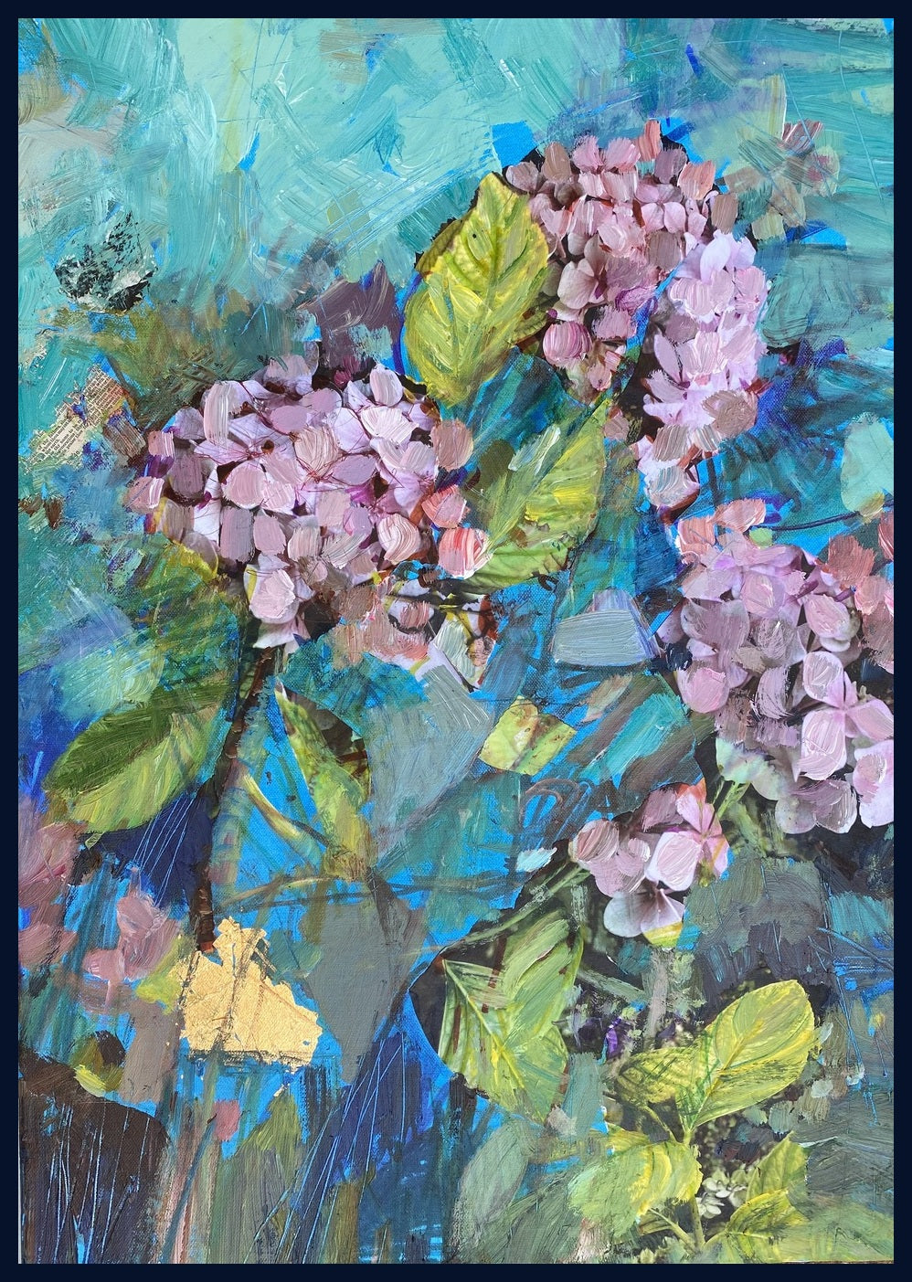 Hydrangea Exuberant Painting by Sally Anne Fitter