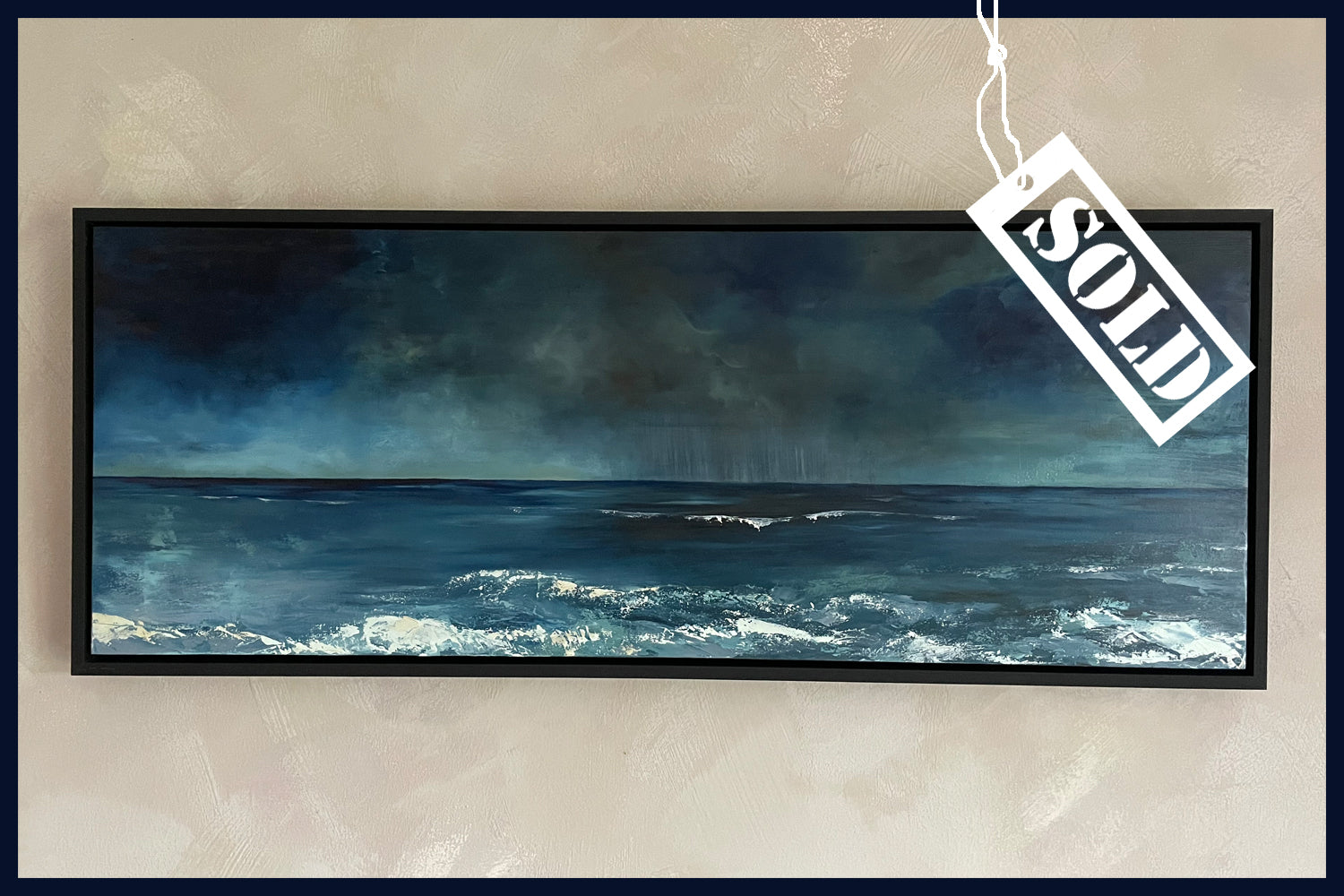 SOLD Storm, Holkham Beach, Norfolk. Original Oil Painting